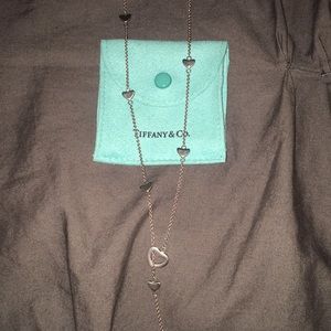rare tiffany & co heart lariat necklace